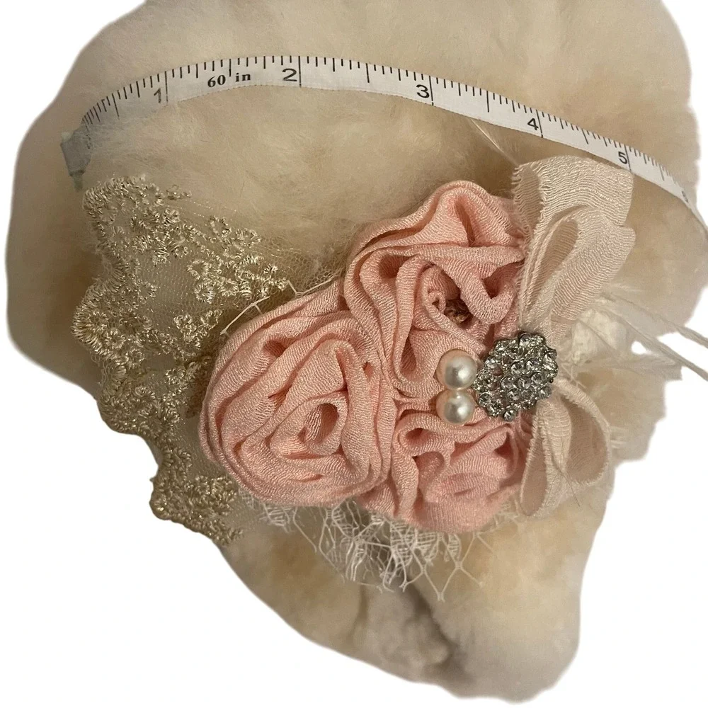 5-Boutique‎ Elegant Regal tulle feather Rhinestone headband Baby Photo Xmas bow